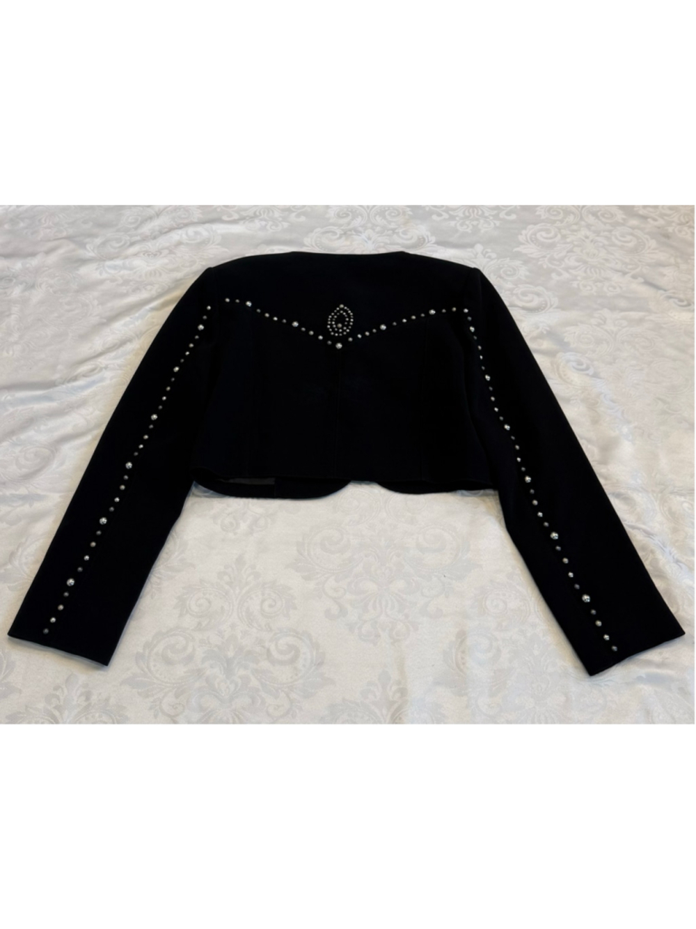 CINQ A SEPT Olga Studded Jacket Black 8 NWT - Picture 8 of 10